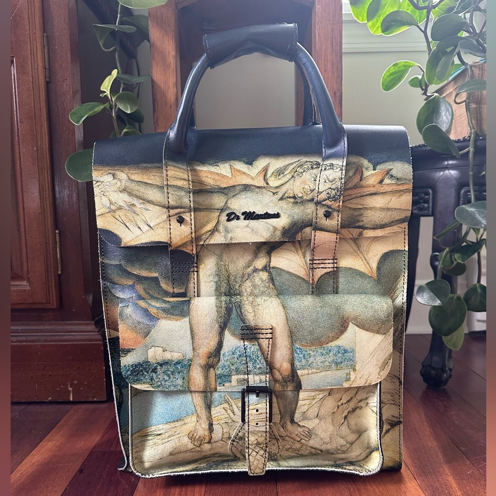 Dr Martens Leather Backpack William Blake Print Unisex Rare